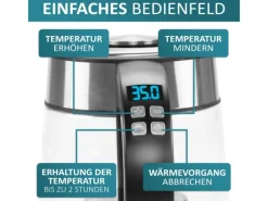 Sale Ecosa EO-650 Wasserkocher mit Temperatureinstellung und Teefilter 1,7 L
