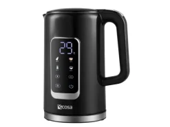 Ecosa EO-693 Wasserkocher schwarz mit Temperatureinstellung 1,7 L< Haushaltsgeräte
