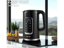 Ecosa EO-693 Wasserkocher schwarz mit Temperatureinstellung 1,7 L< Haushaltsgeräte
