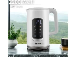Discount Ecosa EO-691 Wasserkocher weiß mit Temperatureinstellung 1,7 L