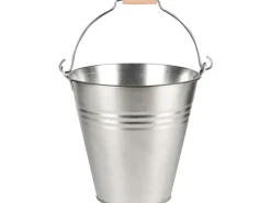 Töpfe<Eimer mit Henkel und Holzgriff  3,2 l  Zink Standard