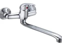 Outlet Einhebel-Küchenarmatur Secchia Chrom für die Wandmontage