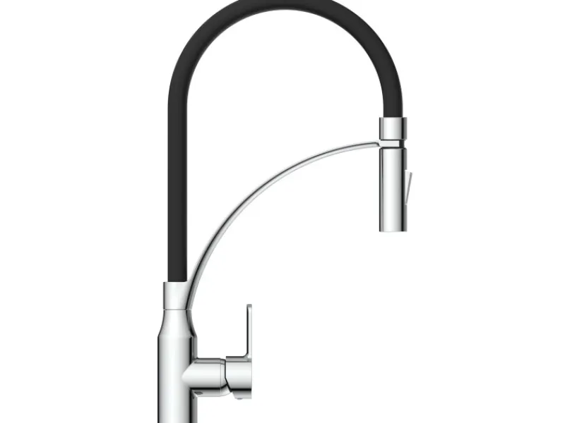 Eisl Spültischarmatur mit Soft-Touch Schlauch Carneo Chrom-Schwarz< Einhebelmischer