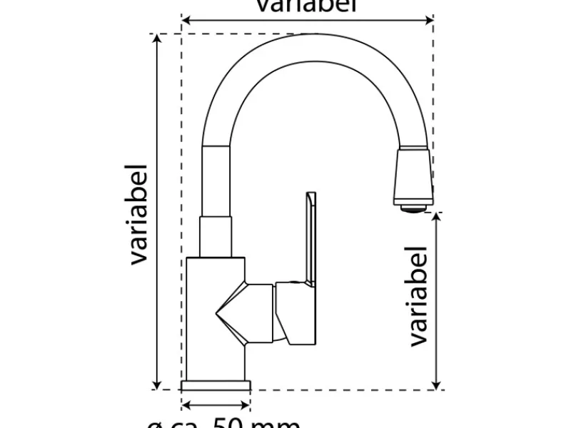 Discount Eisl Waschtischarmatur mit Flexiblem Auslauf Flexo Chrom-Weiß
