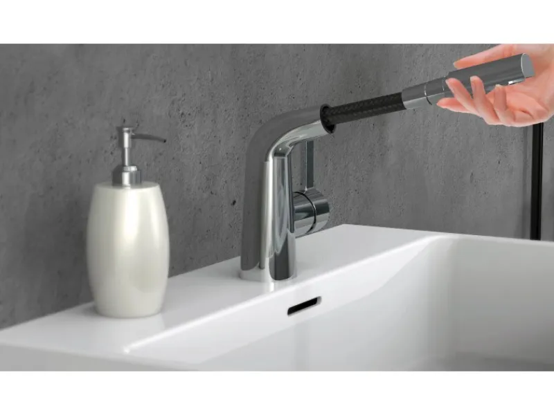 Clearance Eisl Waschtischarmatur mit Herausziehbarer Haarbrause Cool Chrom