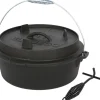 EL Fuego Dutch-Oven Gusseisen 5,6 l Deckel 1,7 l Schwarz< Töpfe