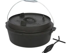 EL Fuego Dutch-Oven Gusseisen 5,6 l Deckel 1,7 l Schwarz< Töpfe