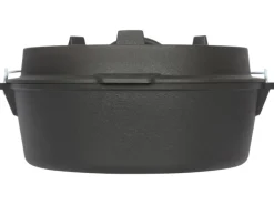 EL Fuego Dutch-Oven Gusseisen 5,6 l Deckel 1,7 l Schwarz< Töpfe