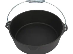 EL Fuego Dutch-Oven Gusseisen 5,6 l Deckel 1,7 l Schwarz< Töpfe
