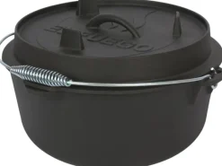 Outlet EL Fuego Dutch-Oven Gusseisen 7,2 l Deckel 1,8 l Schwarz