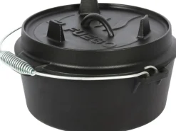 EL Fuego Dutch-Oven Gusseisen 3,5 l Deckel 1 l Schwarz< Herde|Töpfe