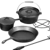 EL Fuego Töpfe<Dutch-Oven-Set Gusseisen 5-tlg. Schwarz