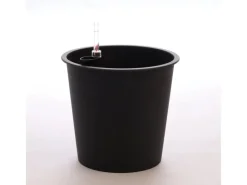 Töpfe<Elegant Einrichten Kunststoffeinsatz Rund-Konisch D34xH31cm Schwarz mit Bewässerungssystem