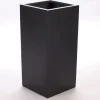 Elegant Einrichten Pflanzkübel Fiberglas Säule 38x38x70cm Elegant Schwarz-Matt