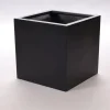 Elegant Einrichten Pflanzkübel Fiberglas Quadratisch 40x40x40cm Elegant-Schwarz-Matt< Töpfe