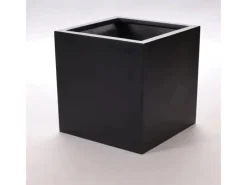 Elegant Einrichten Pflanzkübel Fiberglas Quadratisch 40x40x40cm Elegant-Schwarz-Matt< Töpfe