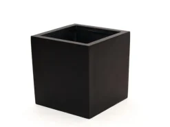 Elegant Einrichten Pflanzkübel Fiberglas Quadratisch 40x40x40cm Elegant-Schwarz-Matt< Töpfe