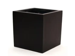 Elegant Einrichten Pflanzkübel Fiberglas Quadratisch 40x40x40cm Elegant-Schwarz-Matt< Töpfe