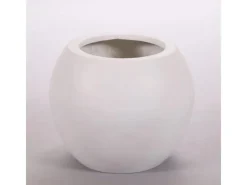 Elegant Einrichten Pflanzkübel Fiberglas Ball D40xH32cm Perlmutt-Weiß< Töpfe