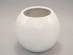 Elegant Einrichten Pflanzkübel Fiberglas Ball D40xH32cm Perlmutt-Weiß< Töpfe