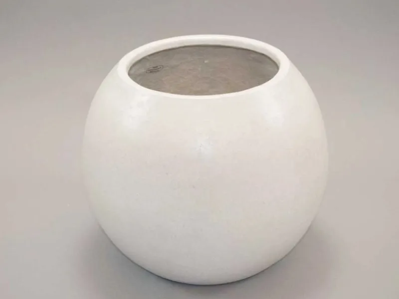 Elegant Einrichten Pflanzkübel Fiberglas Ball D40xH32cm Perlmutt-Weiß< Töpfe