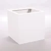 Töpfe<Elegant Einrichten Pflanzkübel Fiberglas Quadratisch 30x30x30cm Perlmutt-Weiß