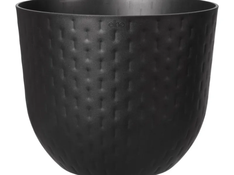 Clearance Elho Blumentopf Fuente Grains Ø 30 cm x 24 cm Onyx Schwarz
