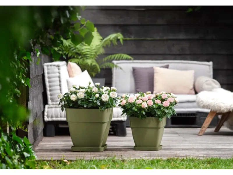 Elho Töpfe<Blumentopf Vibia Campana Viereckig 30 cm x 30 cm x 28 cm Salbei