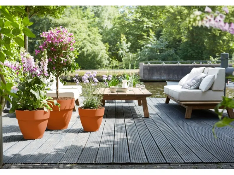 Elho Blumentopf Vibia Campana Ø 25 cm x 21 cm Terra< Töpfe