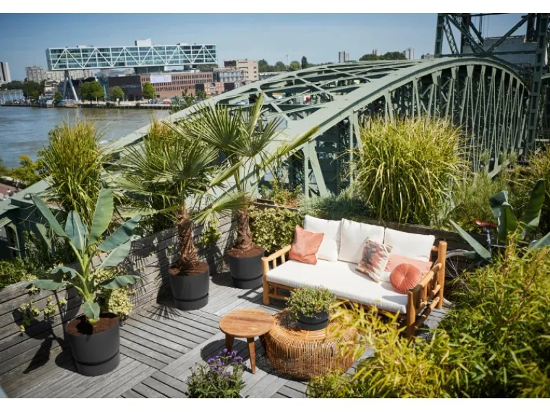 Elho Pflanzgefäß Greenville rund Ø 40 living< Töpfe