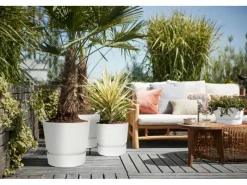 Discount Elho Pflanzgefäß Greenville rund Ø 47 Weiß