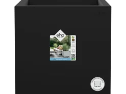 Elho Töpfe<Pflanztopf Vivo Next 40 cm x 40 cm x 40 cm Living Black mit Rollen