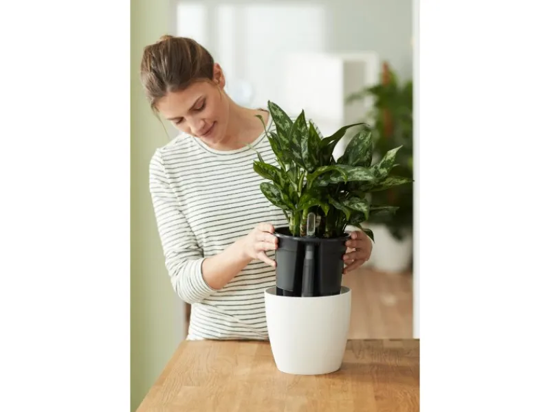 Elho Selbstbewässerungs-System Ø 33 cm x 30 cm Schwarz< Töpfe
