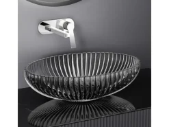 Zubehör Für Küchenarmatur<Emke Aufsatzwaschbecken 51 x 35 x 15 cm Schwarzes Glaswaschbecken Ovaler Waschbecken