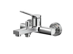 Emke Badewannenarmatur Chrom mit Auslauf Mischbatterie Badewanne Brausebatterie Einhand Wannenbatterie< Einhebelmischer