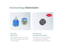Einhebelmischer<Emke Badewannenarmatur Schwarz mit Auslauf Mischbatterie Badewanne Brausebatterie Einhand Wannenbatterie