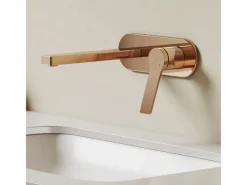 Sale Emke Wand Waschtischarmatur Inklusive Grundkörper 288 x 210 x 70 mm Rosengold Mischbatterie für Waschbecken
