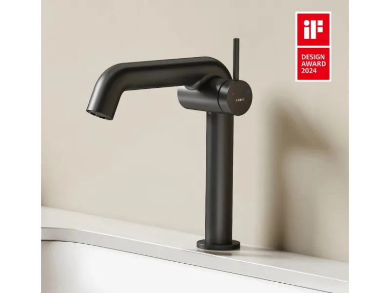 Best Emke Wasserhahn Bad 222 x 200 x 76 mm Schwarz Matt Wasserhahn Waschtischarmatur Mischbatterie