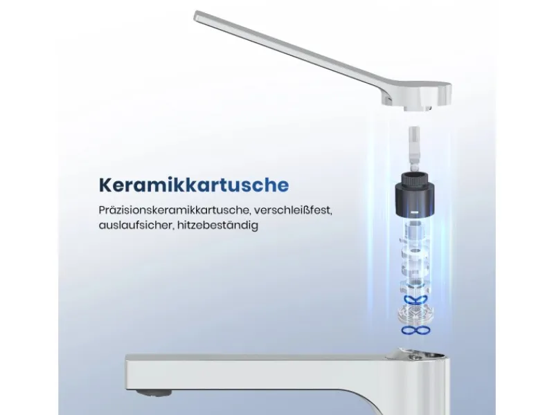 Emke Wasserhahn Waschbeckenarmaturen 335 x 233 x 46 mm Verchromt Mischbatterie Küchenarmatur mit Luftsprudler< Zubehör Für Küchenarmatur|Einhebelmischer