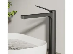 Einhebelmischer|Zubehör Für Küchenarmatur<Emke Wasserhahn Waschbeckenarmaturen 335 x 233 x 46 mm Anthrazit Mischbatterie Küchenarmatur mit Luftsprudler