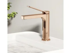 Emke Wasserhahn Waschbeckenarmaturen 195 x 173 x 46 mm Rosengold Mischbatterie Küchenarmatur mit Luftsprudler< Zubehör Für Küchenarmatur|Einhebelmischer