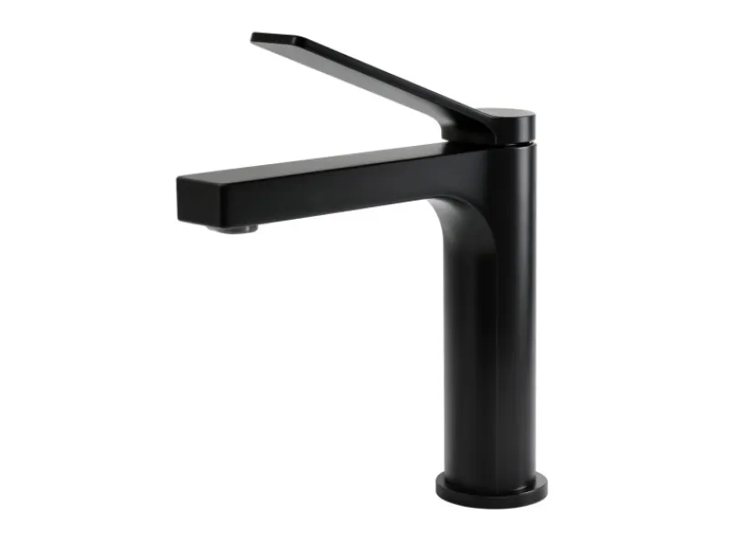 Einhebelmischer<Emke Wasserhahn Waschbeckenarmaturen 195 x 173 x 46 mm Schwarz Matt Mischbatterie Küchenarmatur mit Luftsprudler