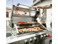 Sale Enders Gasgrill Kanasas II Pro 4 SIK Profi Turbo 4 Brenner & Seitenkocher Silber