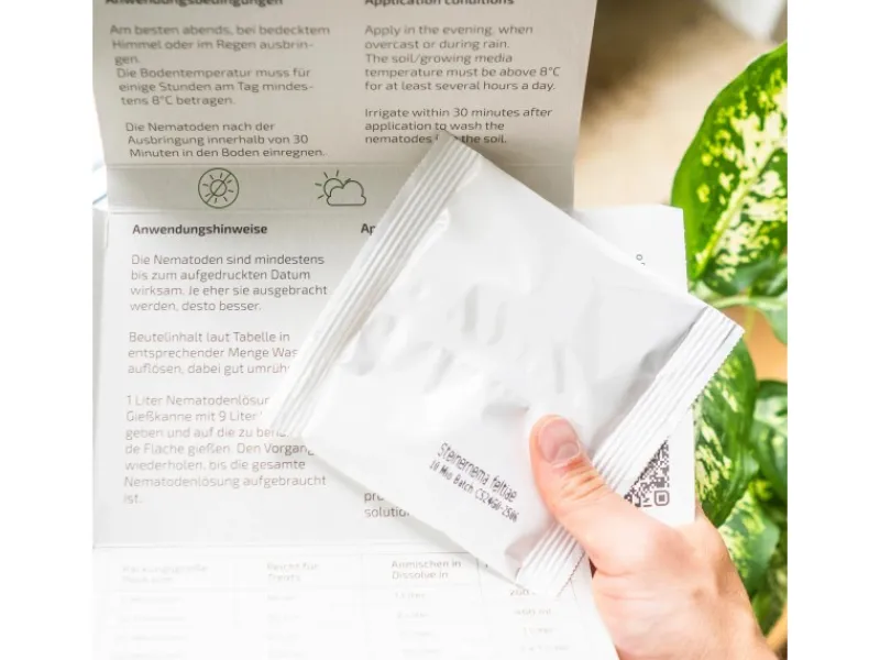 e-nema 3 Mio. SF-Nematoden gegen Trauermücken nemaplus< Töpfe