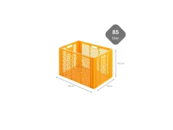 Hot PROREGAL Eurobehälter Bäcker- und Konditorenkasten HxBxT 42,1 x 40 x 60 85 Liter Gelb-Orange Brötchenkiste Sstapelbare Bäckerkiste