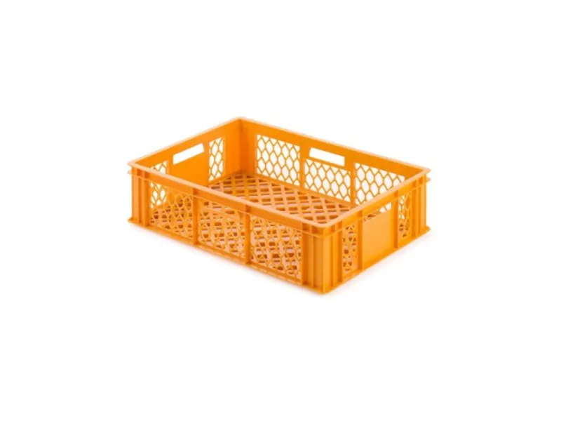 Clearance PROREGAL Eurobehälter Bäcker- und Konditorenkasten HxBxT 17,1 x 40 x 60 33 Liter Gelb-Orange Brötchenkiste Sstapelbare Bäckerkiste