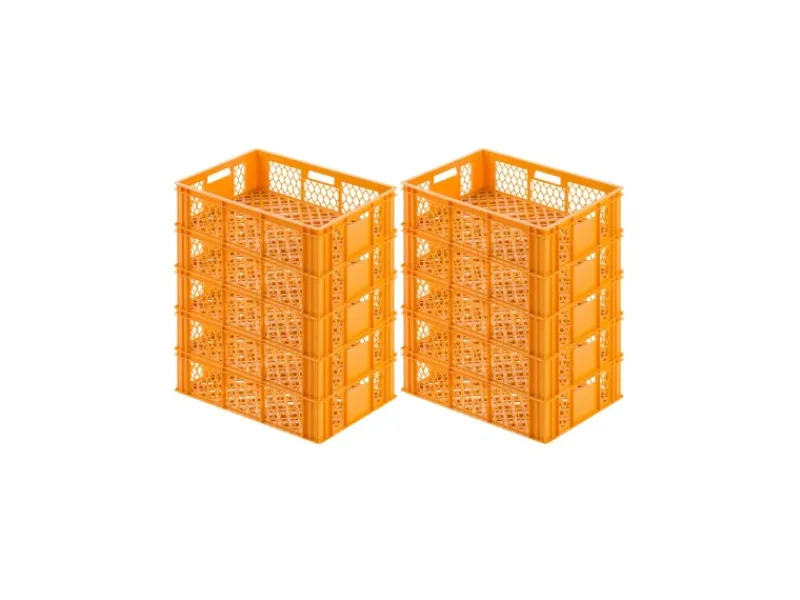 Clearance PROREGAL Eurobehälter Bäcker- und Konditorenkasten HxBxT 17,1 x 40 x 60 33 Liter Gelb-Orange Brötchenkiste Sstapelbare Bäckerkiste
