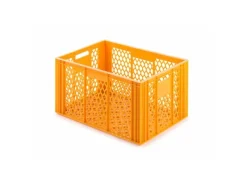 PROREGAL Vorratsdosen<Eurobehälter Bäcker- und Konditorenkasten HxBxT 34,9 x 40 x 60 70 Liter Gelb-Orange Brötchenkiste Sstapelbare Bäckerkiste