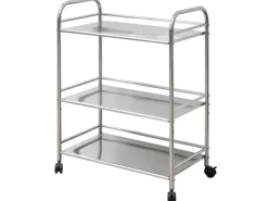 eyepower Servierwagen|Küchenhelfer<Servierwagen mit 3 Etagen 60 x 35 x 77 cm