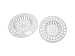 Fackelmann Küchenhelfer<Abflusssieb 6 cm u. 7 cm Weiß 2 Stück
